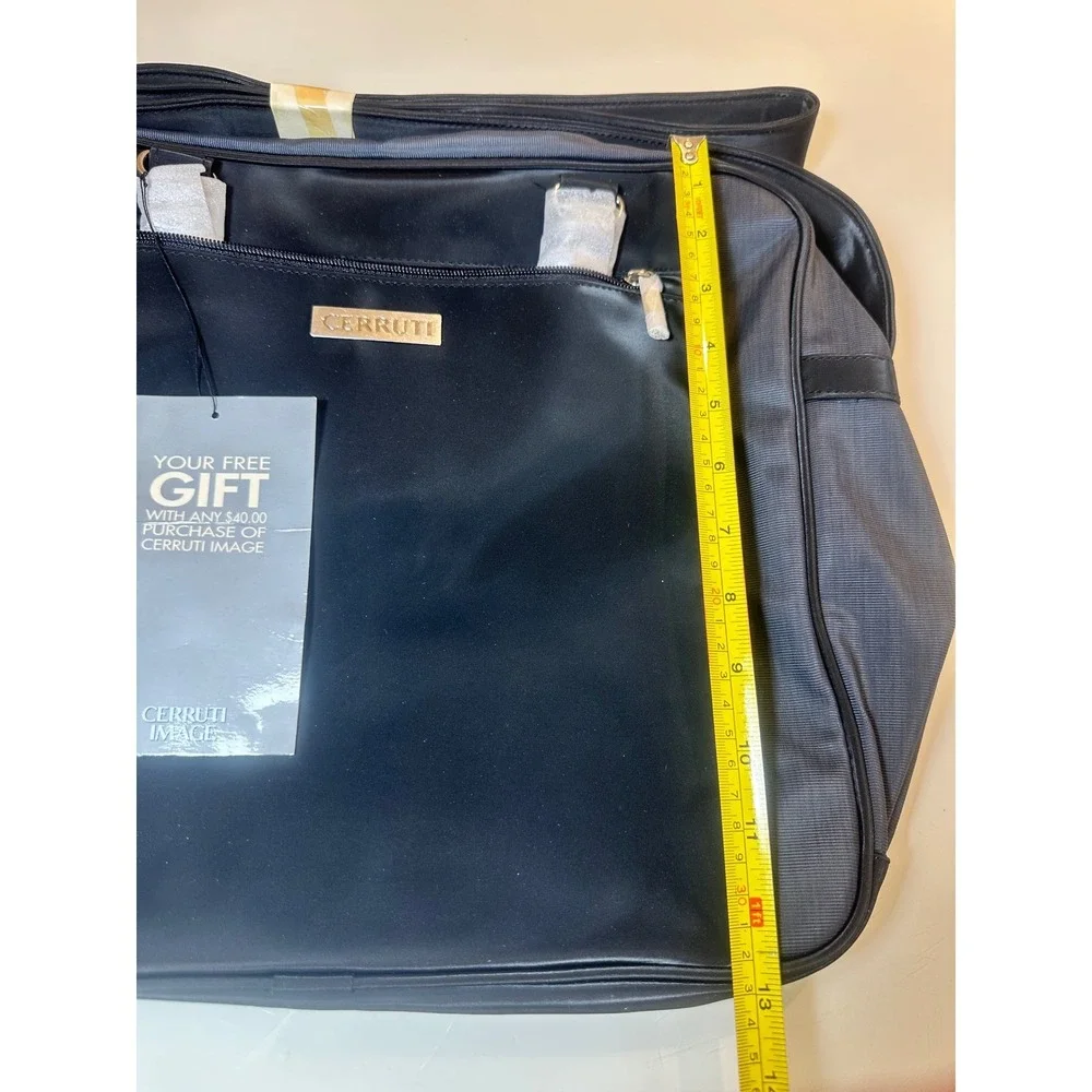 Cerruti Image Black Travel Bag Weekender Duffel Shoulder Strap NWT 1171001